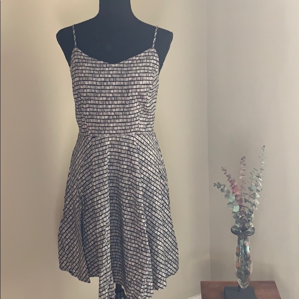 Patterned Fit and Flair Dress